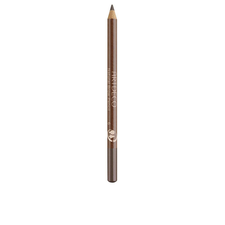 Slim natural-brown brow pencil in wooden PEFC casing with recycled cap
