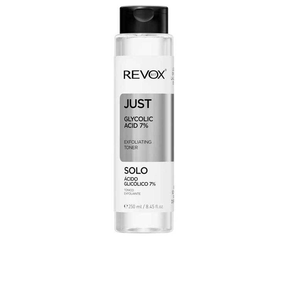 Clear 250 ml tonic bottle labelled 7% glycolic with aloe, for Women