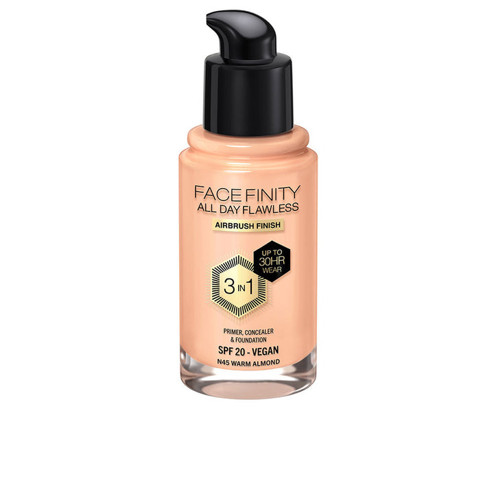 30 ml bottle of liquid matte foundation in N45 Warm Almond, Unisex