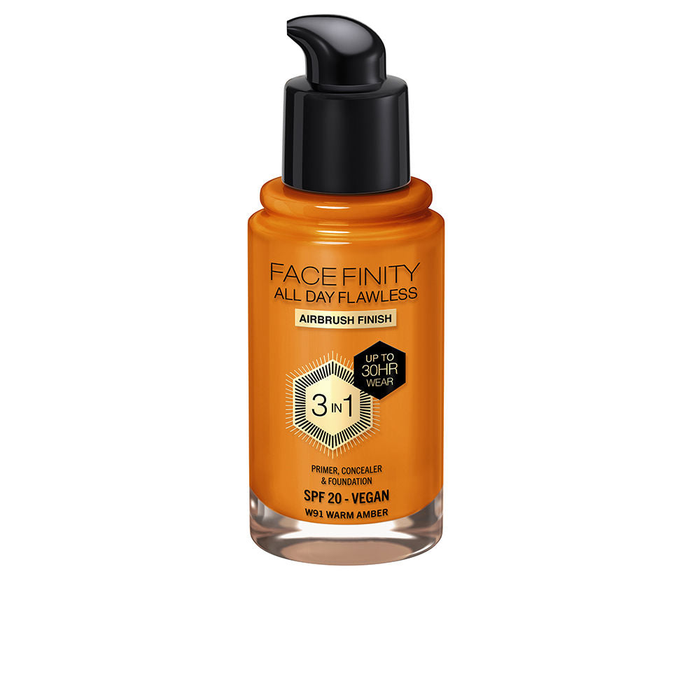 30 ml warm amber foundation bottle, velvet matte 3‑in‑1, Unisex
