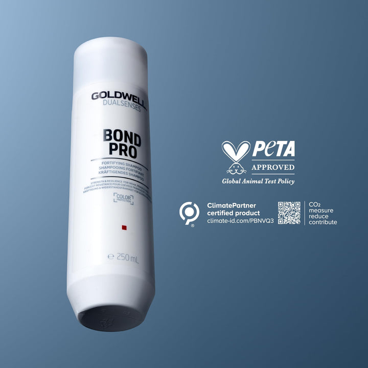 Tall 1000 ml professional bottle of bond-repair fortifying shampoo, white label