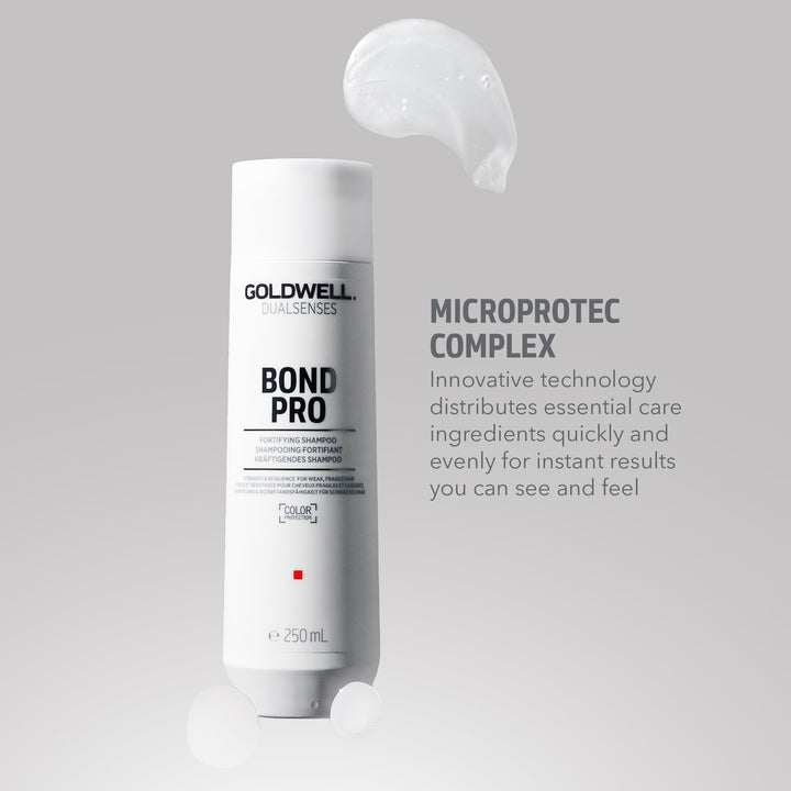 Tall 1000 ml professional bottle of bond-repair fortifying shampoo, white label
