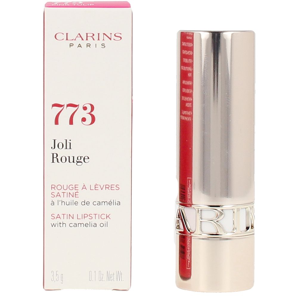 Satin pink lipstick in contemporary case, 3.5 g, hydrating formula