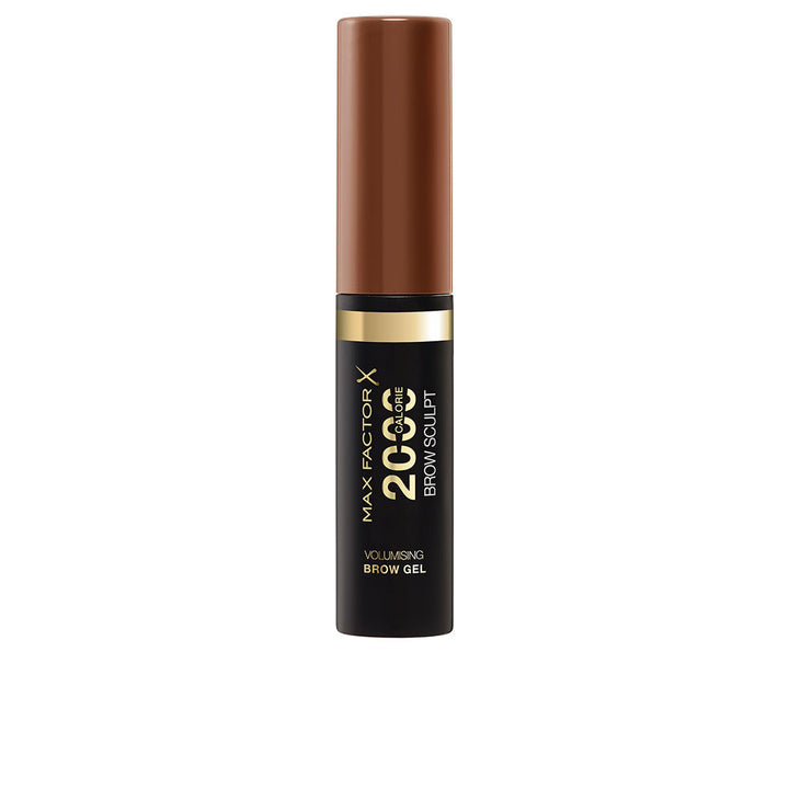 Tinted volumising brow gel tube with compact brush, brown shade, 4.5 ml