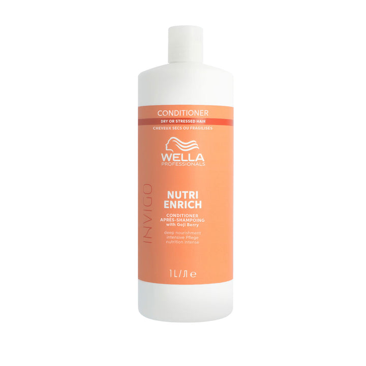 Large pump bottle conditioner for dry, damaged hair; creamy formula, 1,000 ml