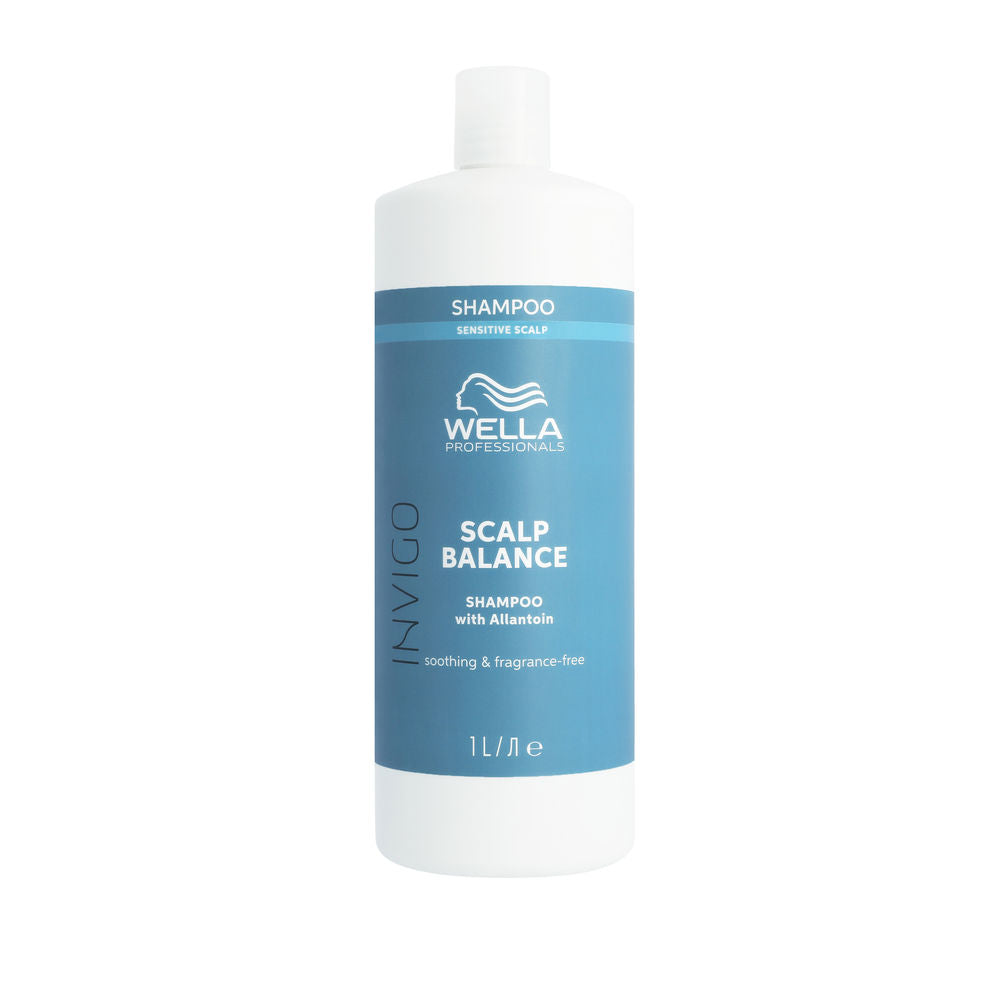 Tall white 1,000 ml fragrance‑free shampoo bottle for sensitive scalp, unisex