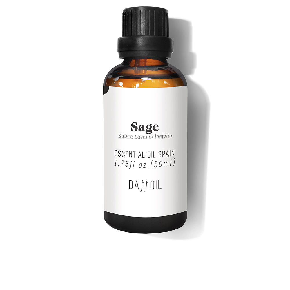 Small amber bottle of cold‑pressed sage essential oil, 50 ml, organic