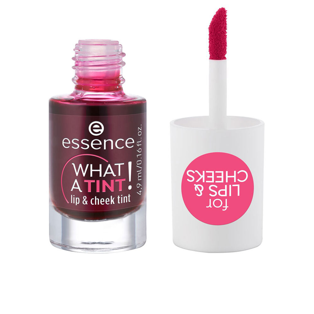 Slim tube of sheer rose-tinted lip and cheek stain with slanted applicator, 4.9 ml