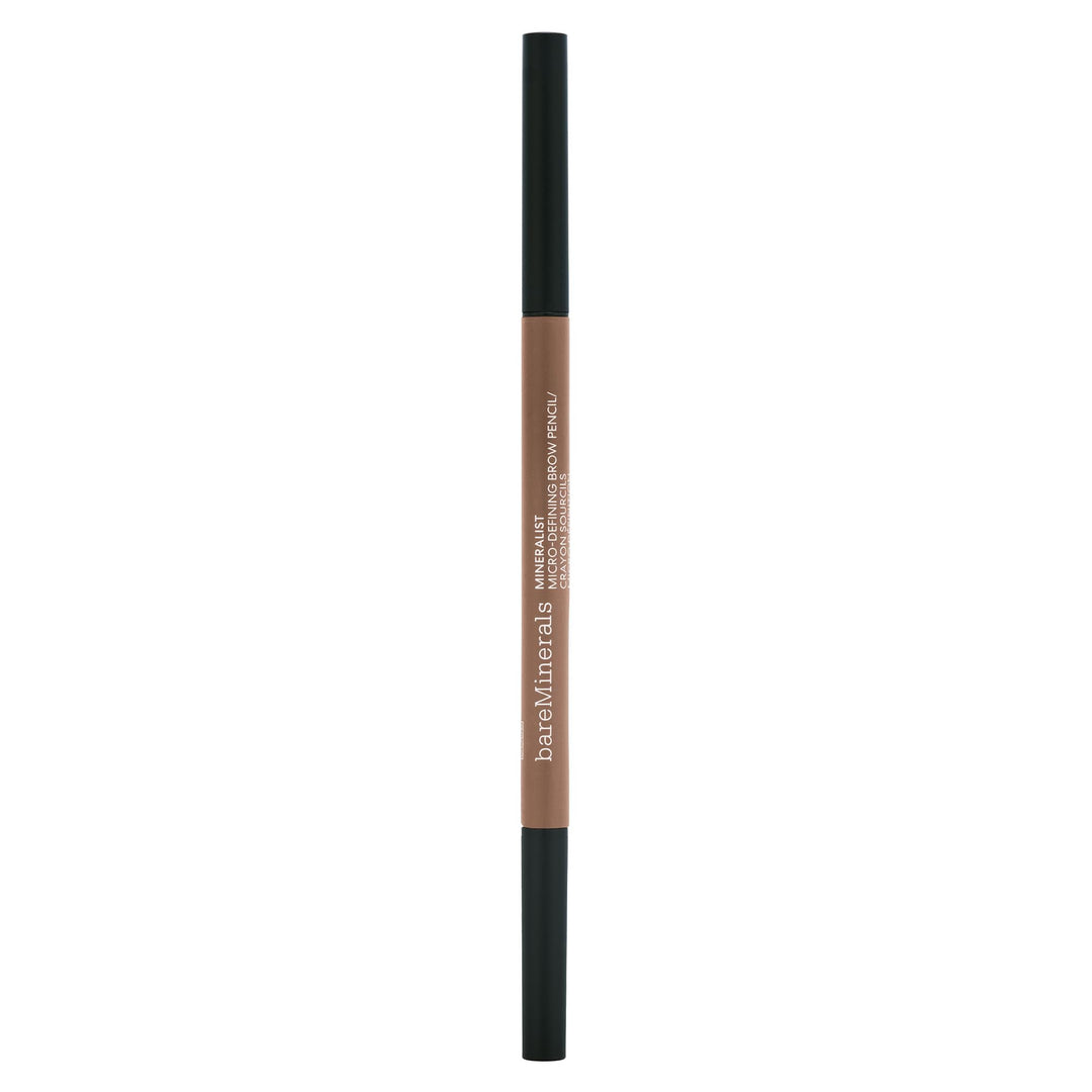Retractable micro-tip brow pencil in Light Brunette with spoolie, mineral finish