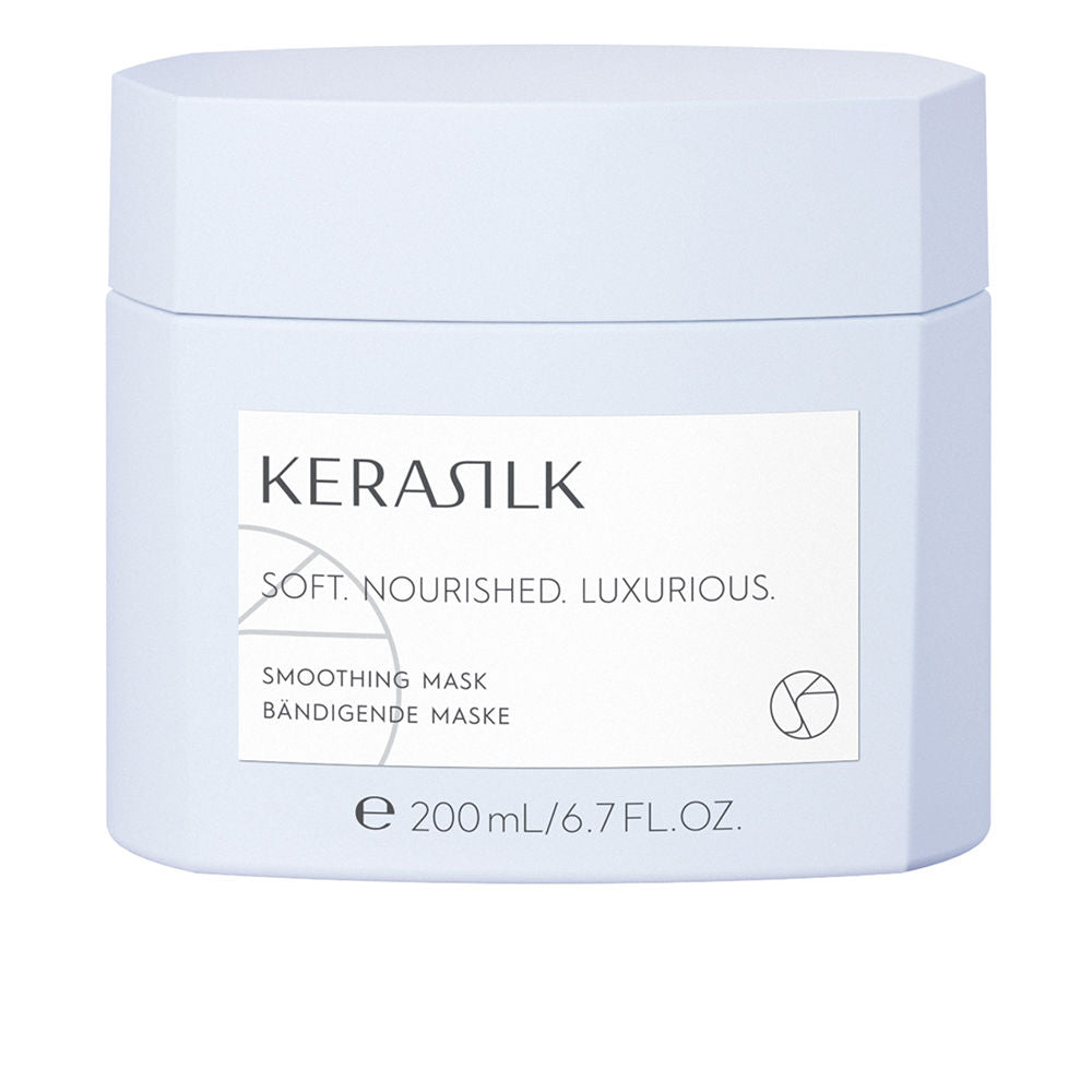 200 ml smoothing hair mask jar with biomimetic silk and shea ingredients, women