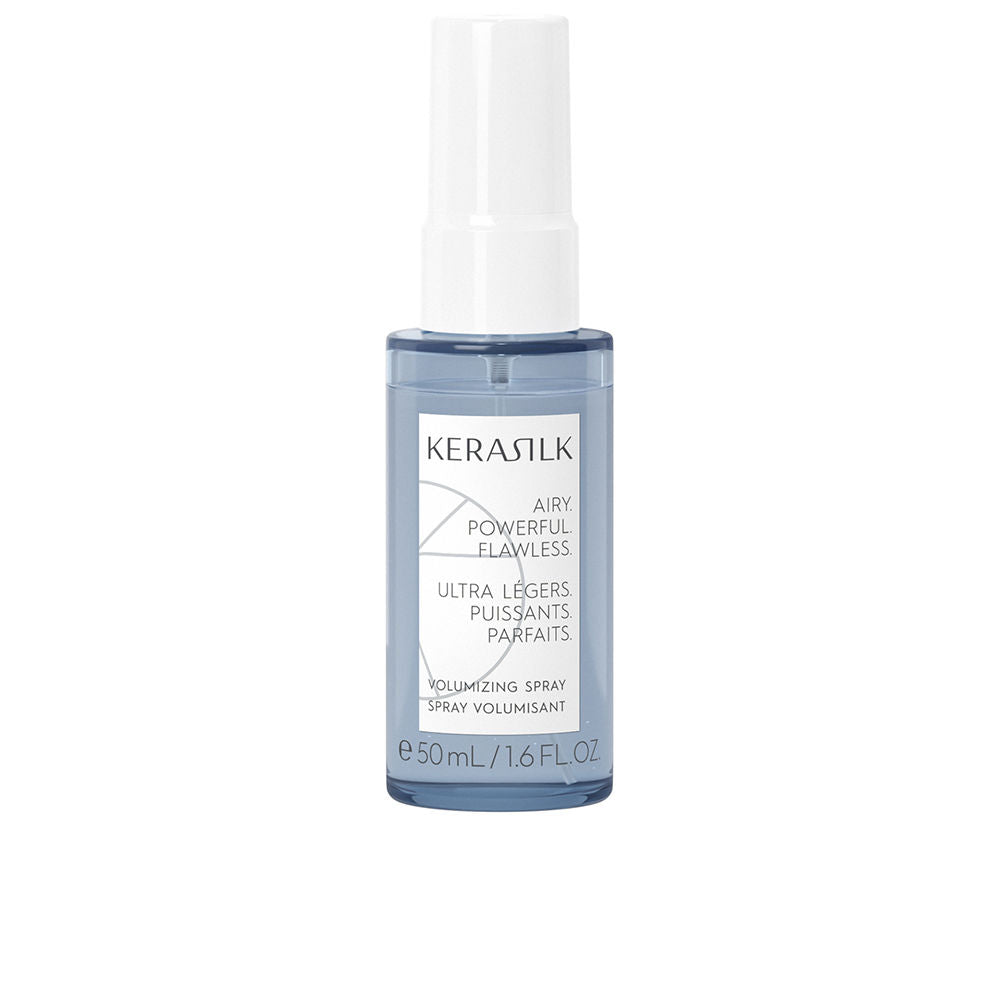 50 ml clear volumizing spray bottle, ultralight mist, blue lotus and silk ingredients