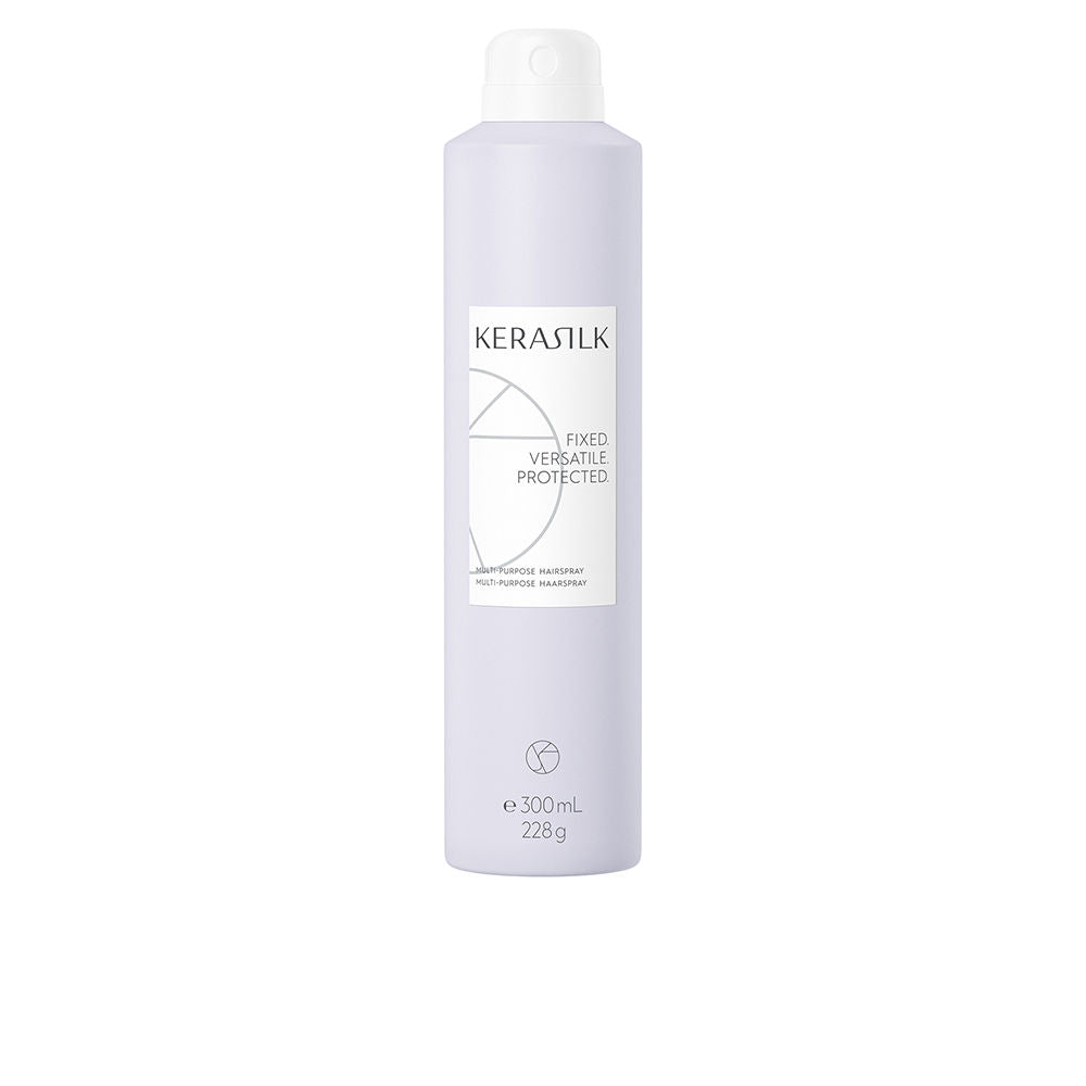 300 ml clear styling spray bottle with silk and blue lotus highlights