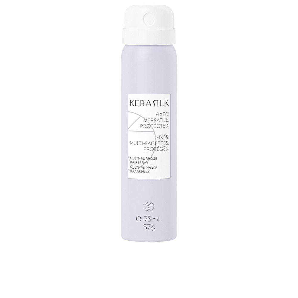 75 ml aerosol styling spray bottle, biomimetic silk and blue lotus branding