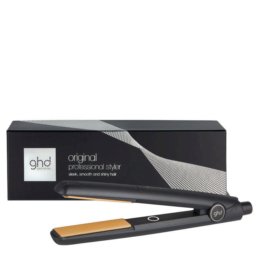 Black ceramic hair styler with rounded barrel and long swivel cable, Unisex