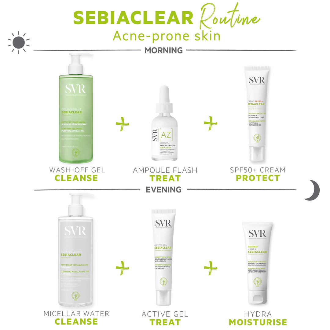 Clear mattifying gel cleanser pump, 400 ml, soap-free formula for oily skin