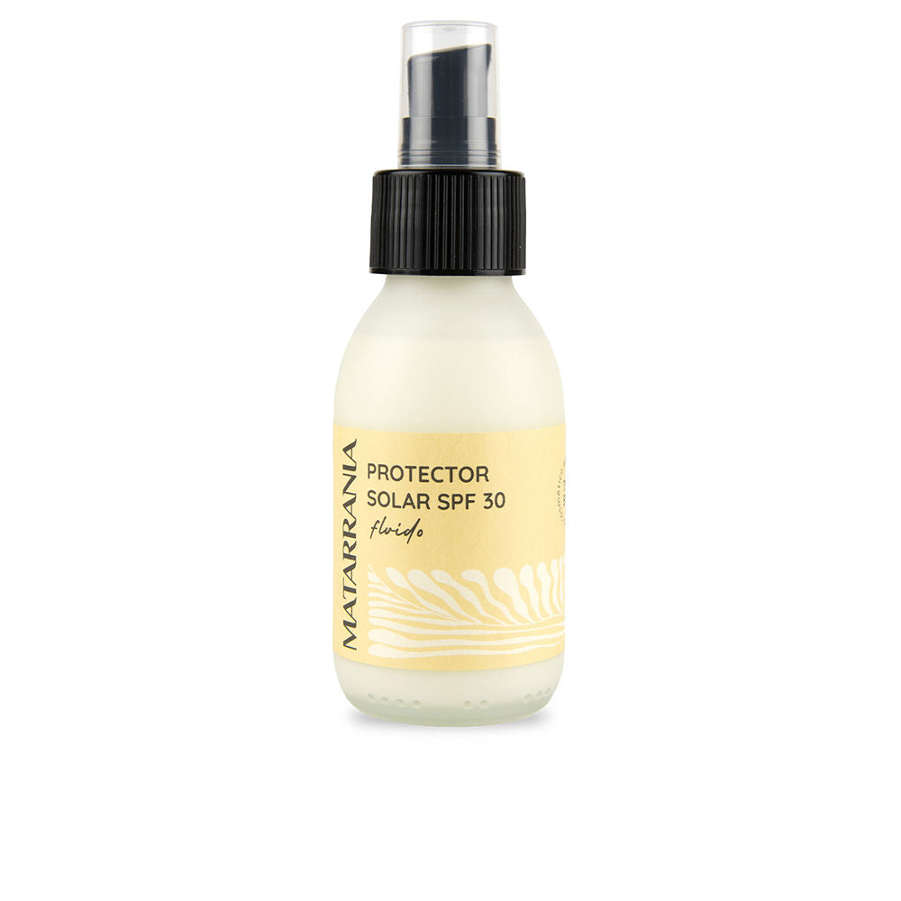 100 ml slim bottle of fluid mineral sunscreen with organic oils, SPF 30