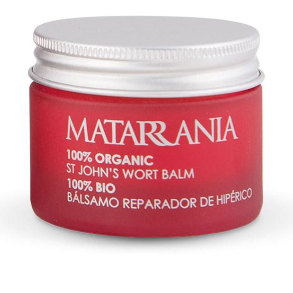30 ml amber tube of hypericum post-sun balm with olive and shea