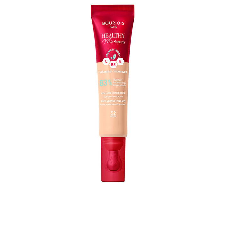 Compact roll-on serum-concealer in beige shade, 11 ml tube with metal applicator