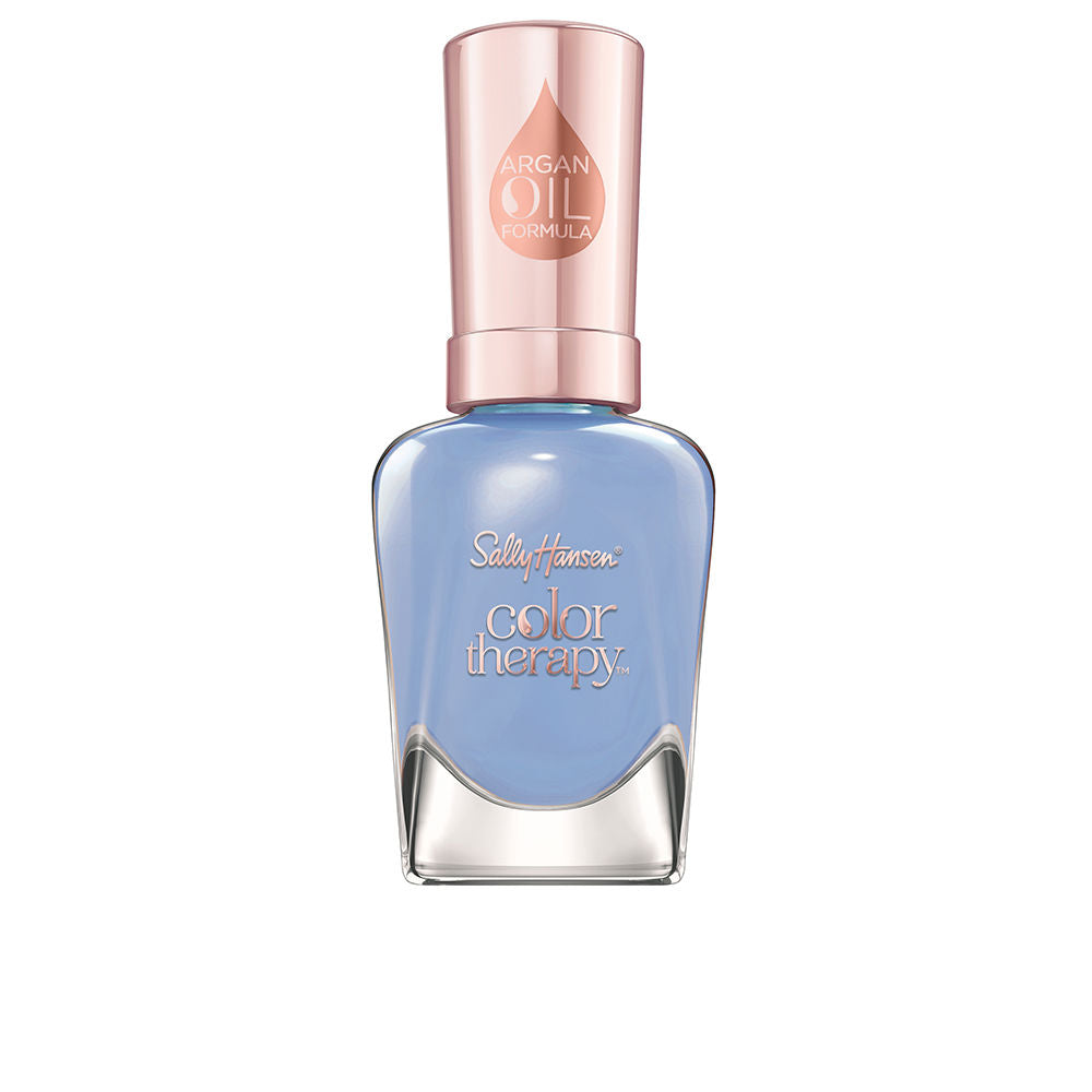 Bottle of mauve nail polish, 14.7 ml, glossy finish, argan oil formula