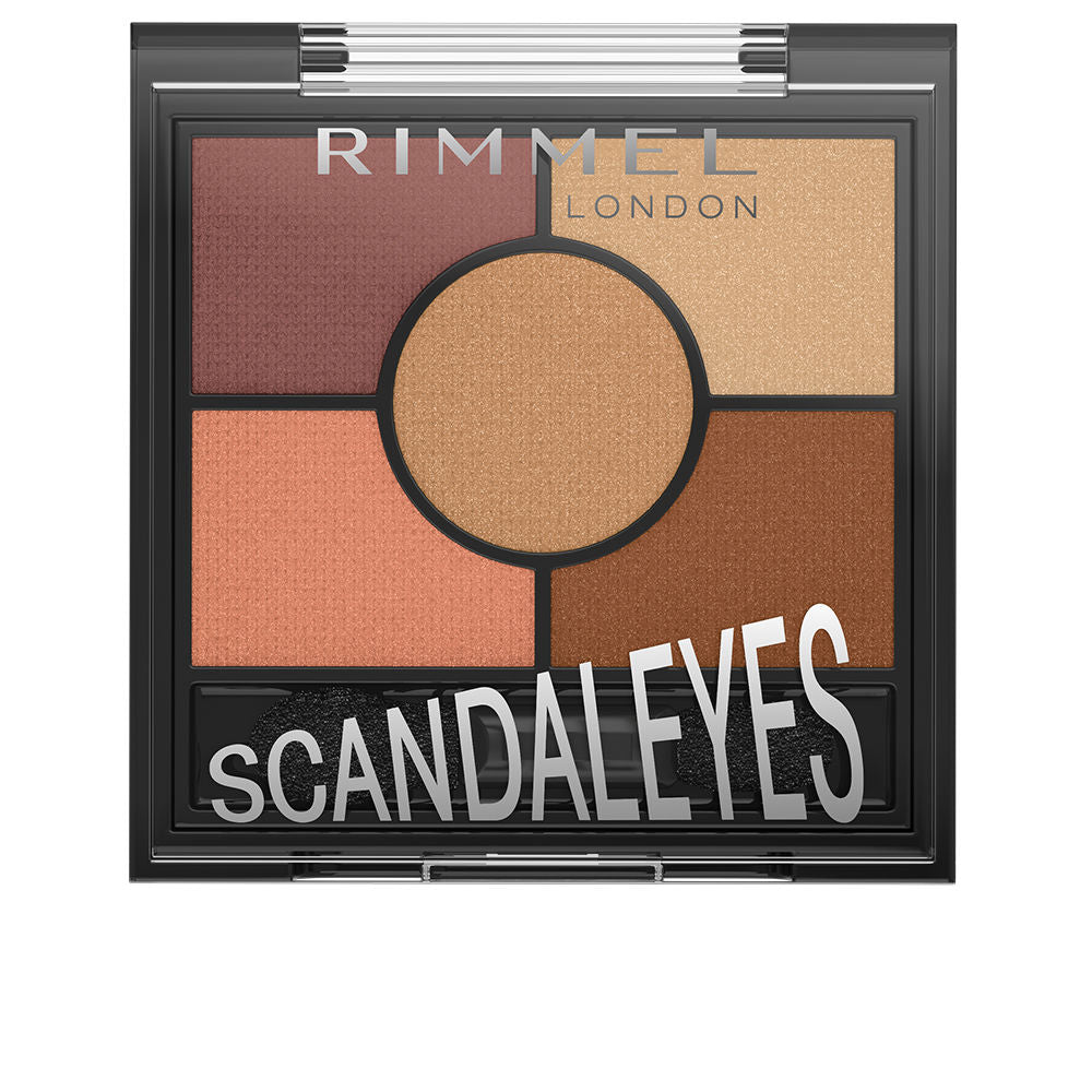 Compact five-shade bronze eyeshadow palette, mattes and shimmers, 3.8 g