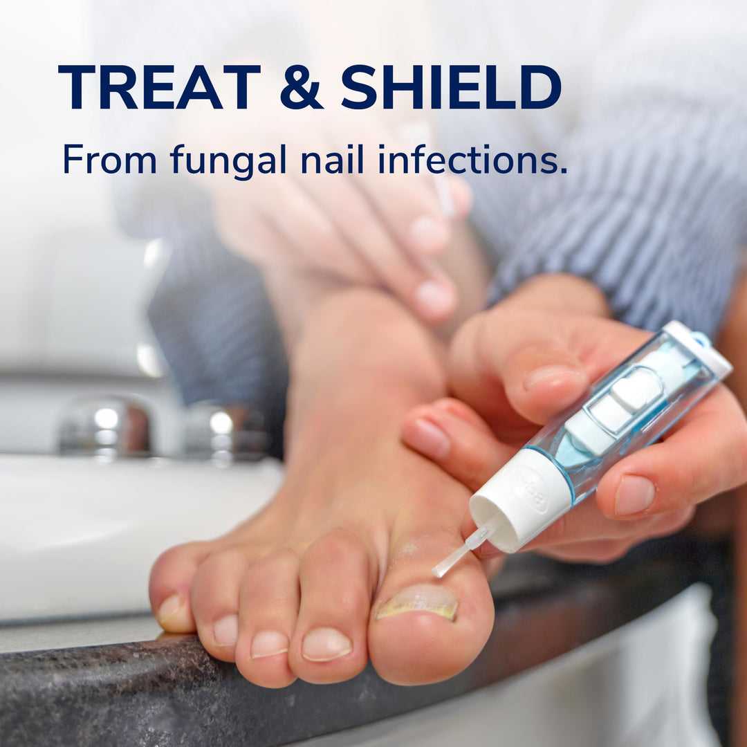 Scholl anti-fungal nail treatment kit with file and brush applicator for targeted care