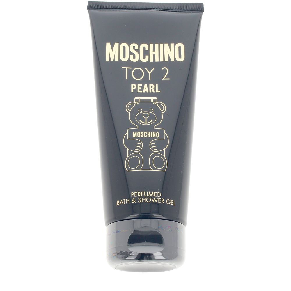 Bottle of Moschino Toy 2 Pearl shower gel with elegant scent-filled lather