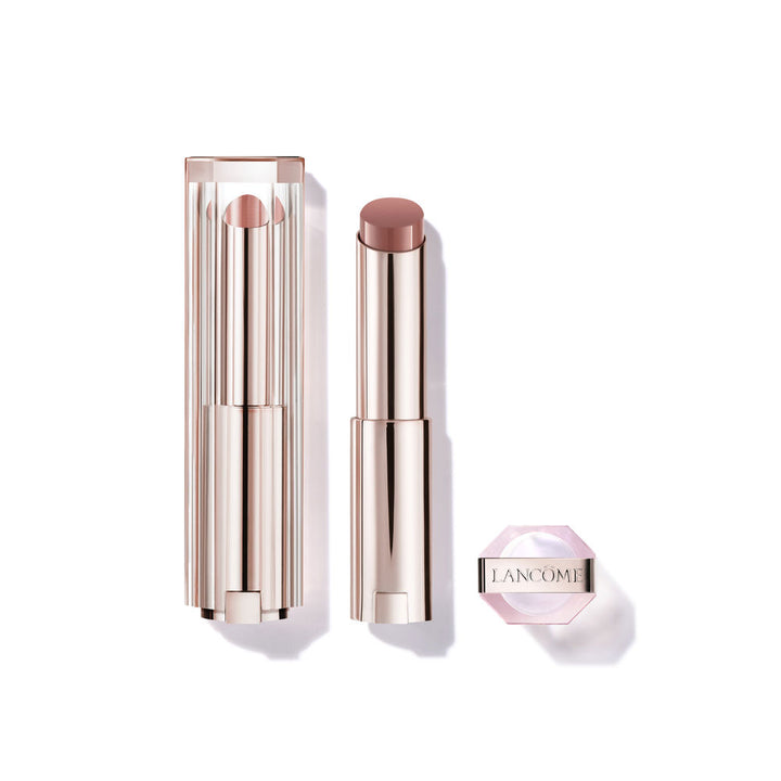 Sleek glossy lip balm tube, sheer rose-tinted balm, Unisex
