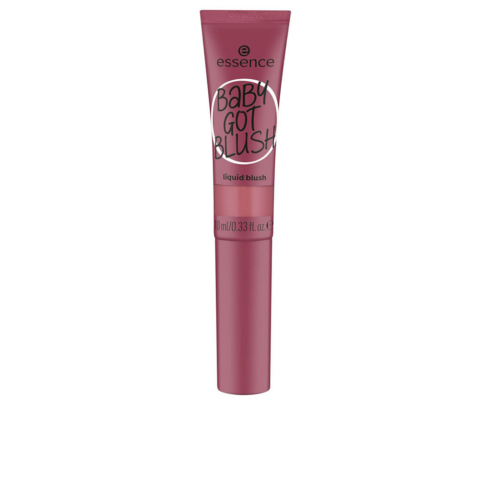 Essence Small mauve liquid blush in plastic tube with screw cap and printed text, compact and refined