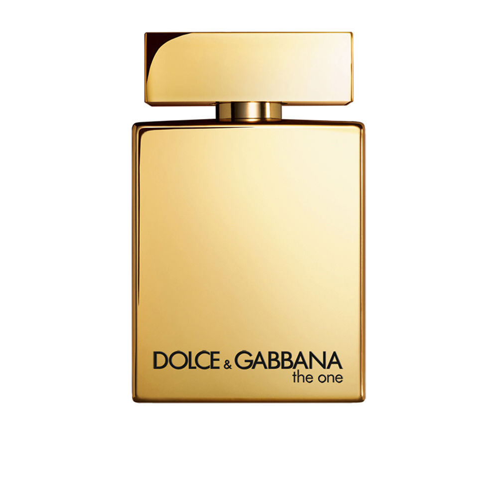 Gold-finish 50 ml eau de parfum bottle; bergamot, ginger, patchouli notes