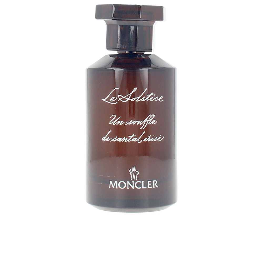 Botica-style bottle of Iris & Sandalwood Eau de Parfum, dark embossed wood packaging, 100 ml Unisex