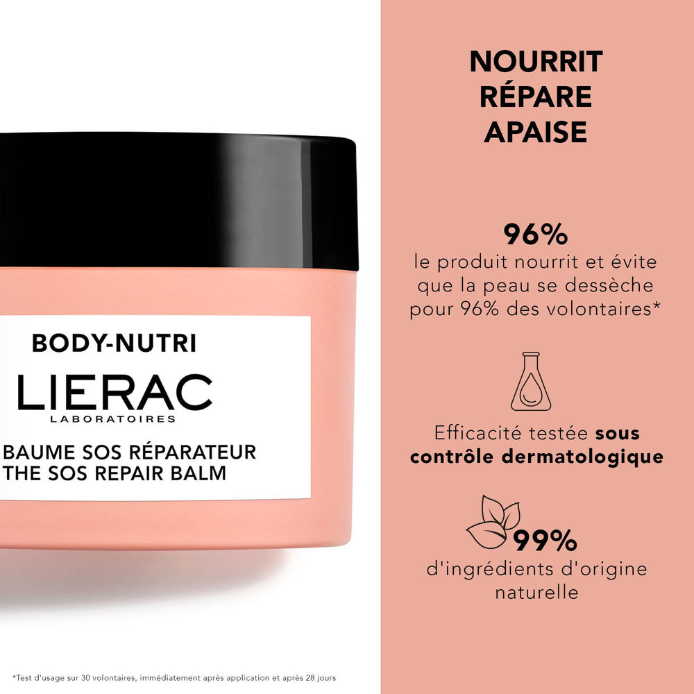 Lierac Light pink matte plastic cylindrical jar with black screw‑on lid, white label and minimalist design