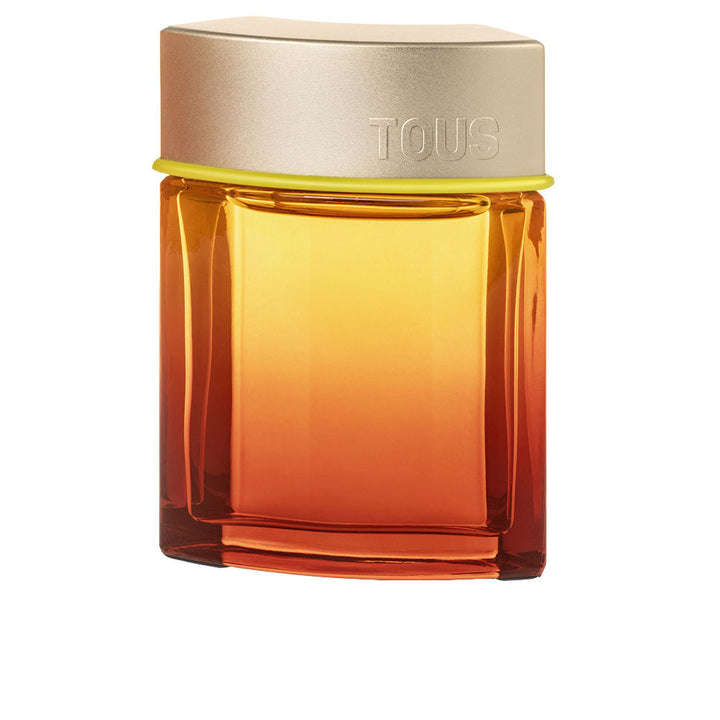 Tous Man Spritz bottle with red-to-orange gradient and gold cap with lime accent