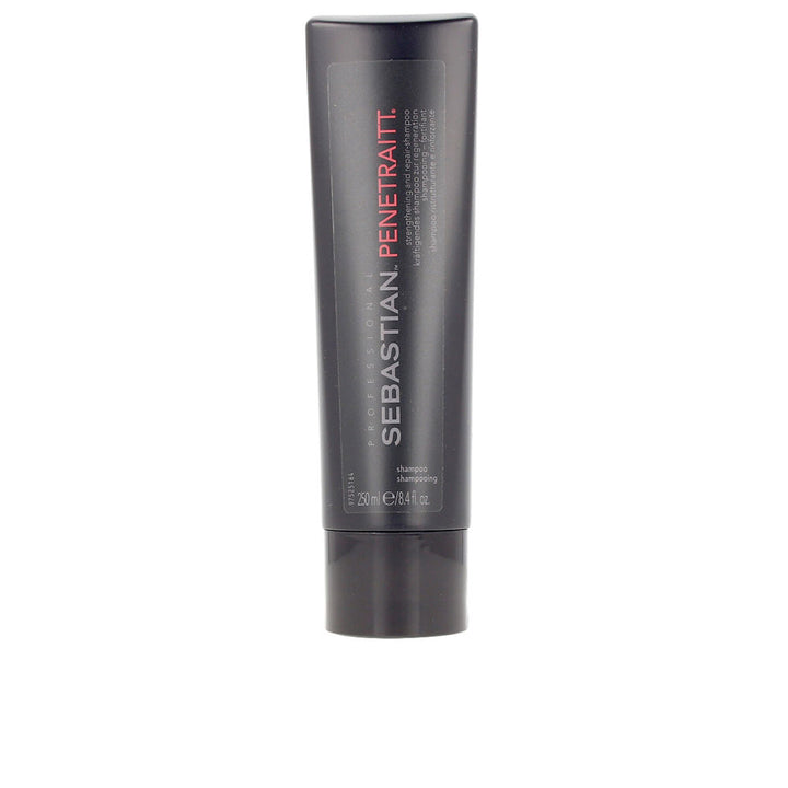 250 ml bottle of repair shampoo for damaged hair, white bottle with simple label