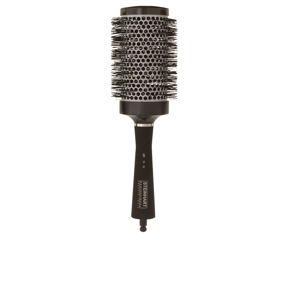 Round ceramic ionic hair brush with black handle, multiple barrel sizes