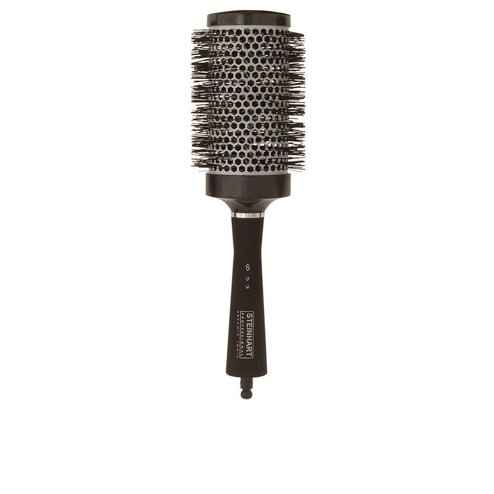 Round ceramic ionic hair brush with black handle, multiple barrel sizes