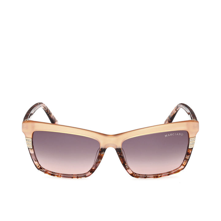 Rectangular acetate sunglasses for Women with 57 mm lenses and 140 mm temples
