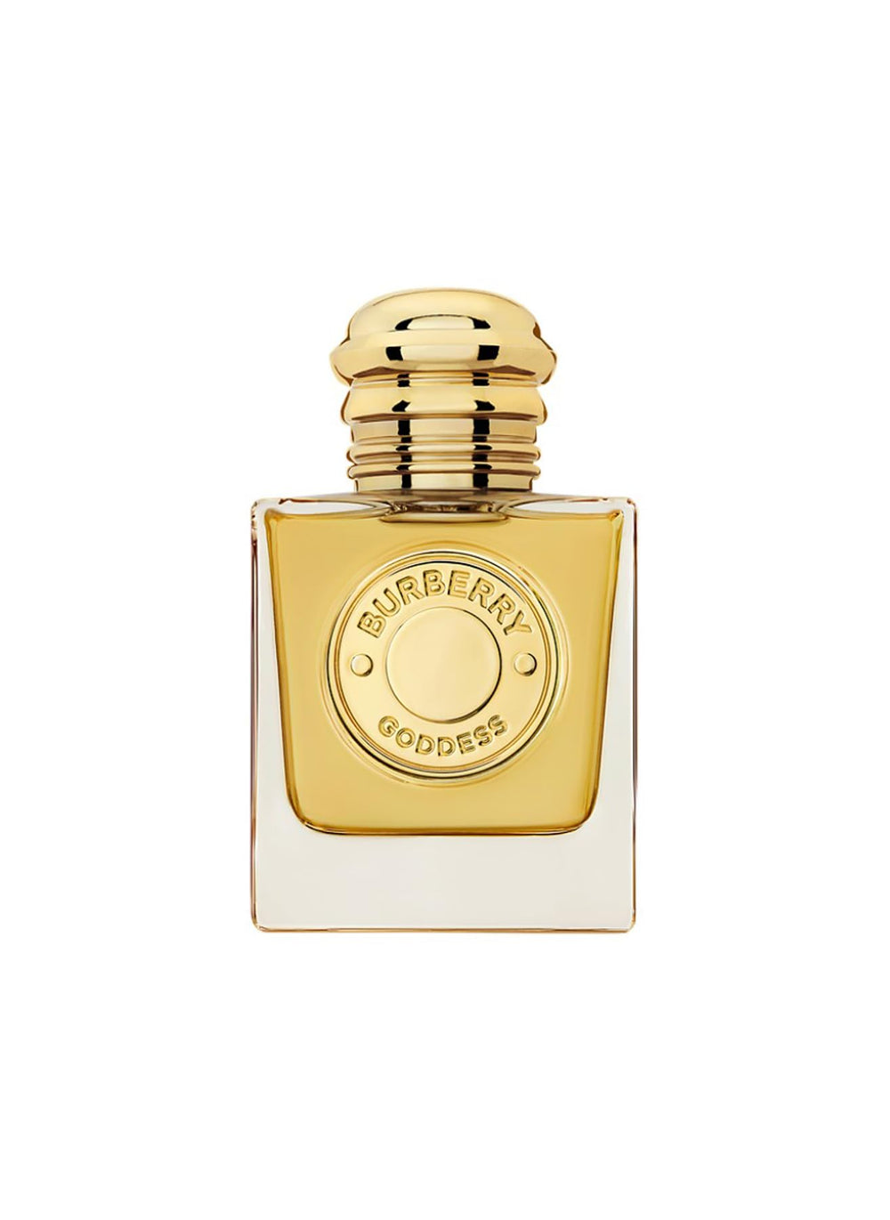 Square beige refillable bottle with gold medallion, 50 ml aromatic woody perfume for Women