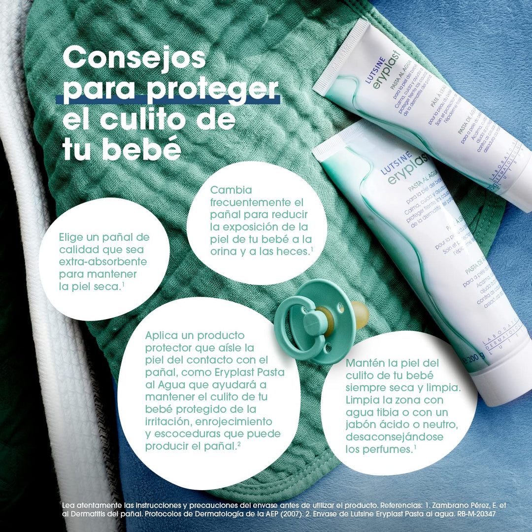 Tube of Lutsine Eryplast Water Paste for soothing and protecting baby skin