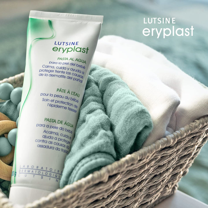 Tube of Lutsine Eryplast Water Paste for soothing and protecting baby skin