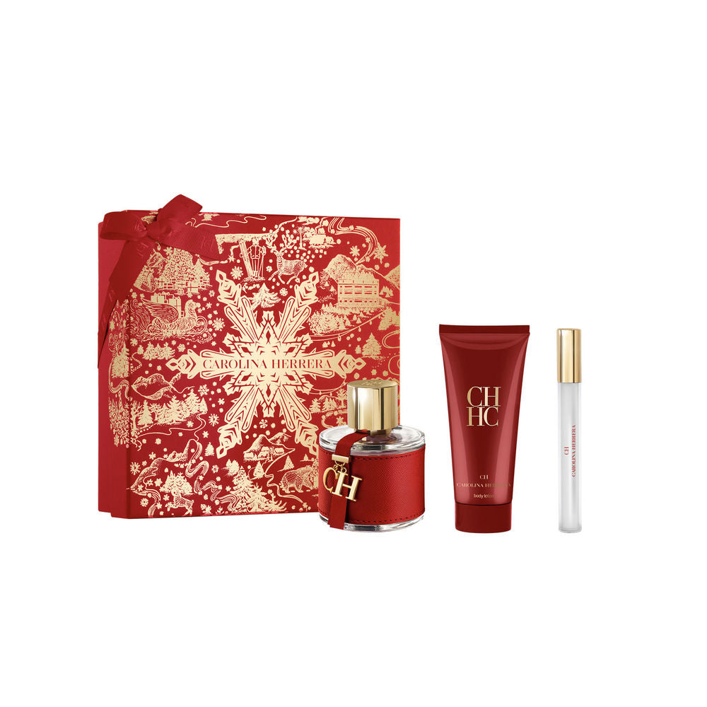 Elegant Red Holiday Perfume Gift Set