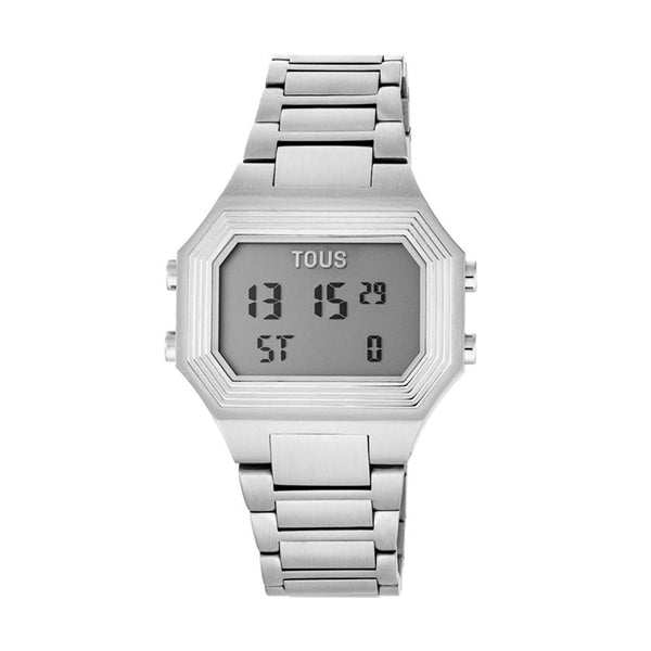 TOUS Silver Stainless Steel Digital Watch