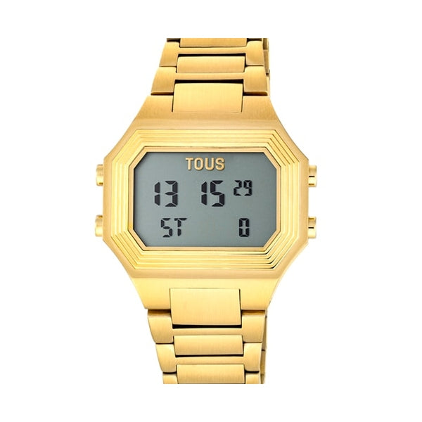 TOUS Gold-Tone Digital Unisex Watch