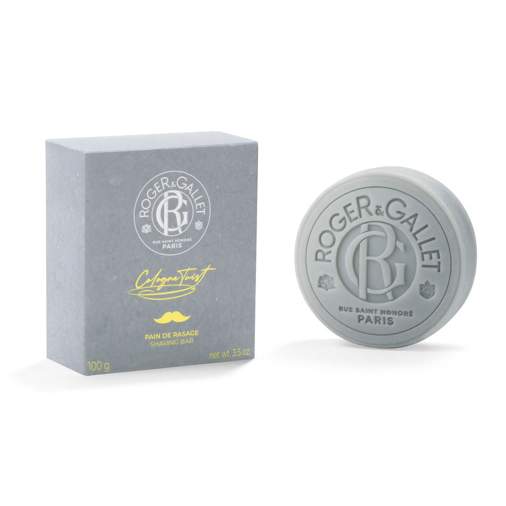 Compact Roger &amp; Gallet Cologne Twist Shaving Stick in a travel-ready bar format
