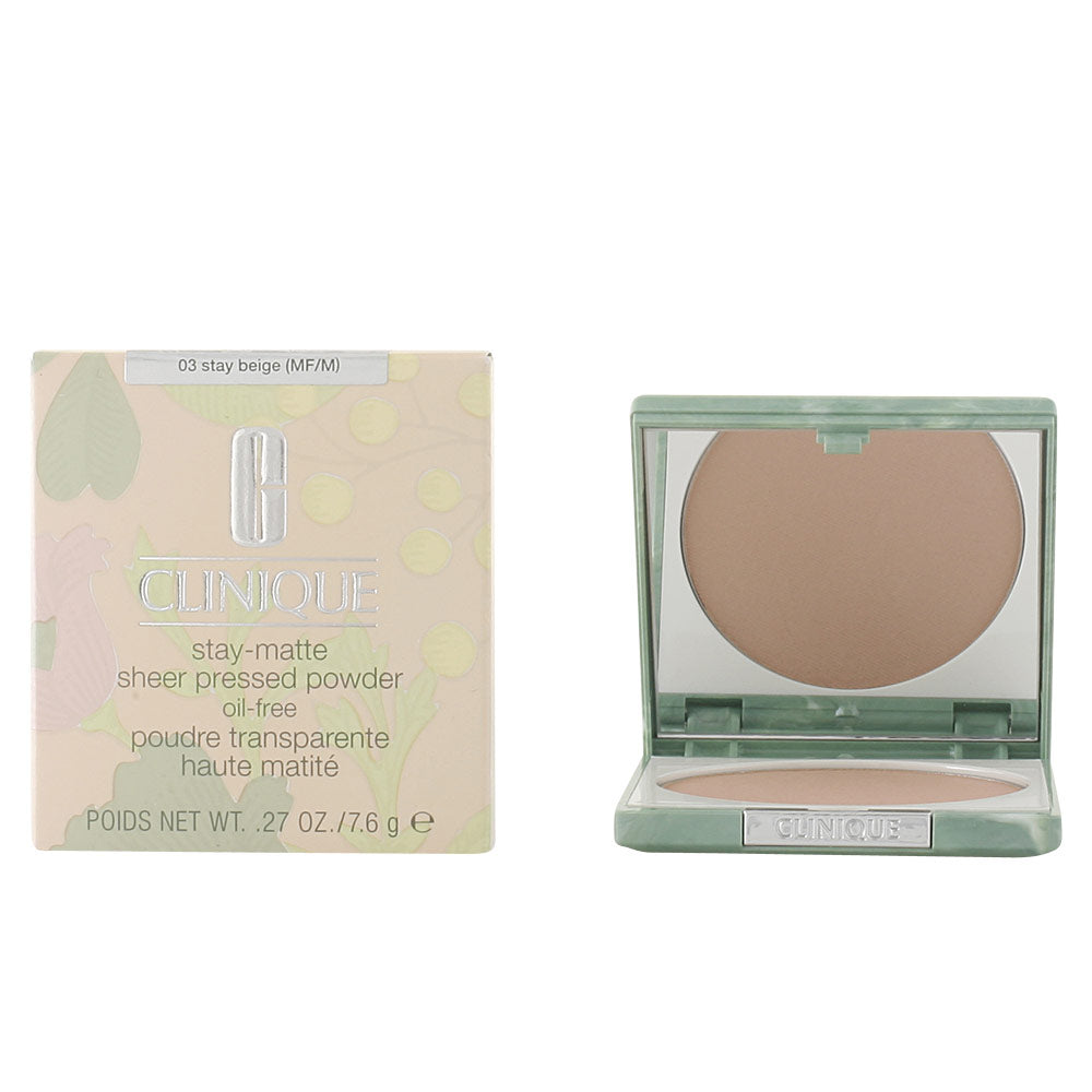 Compact of sheer matte mineral face powder, shade 03 Stay Beige, 7.6 g
