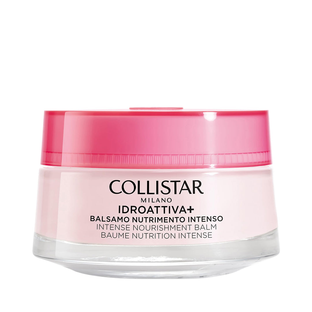 Collistar Light cream-gel jar with silver cap, smooth texture visible, labeled for face and neck
