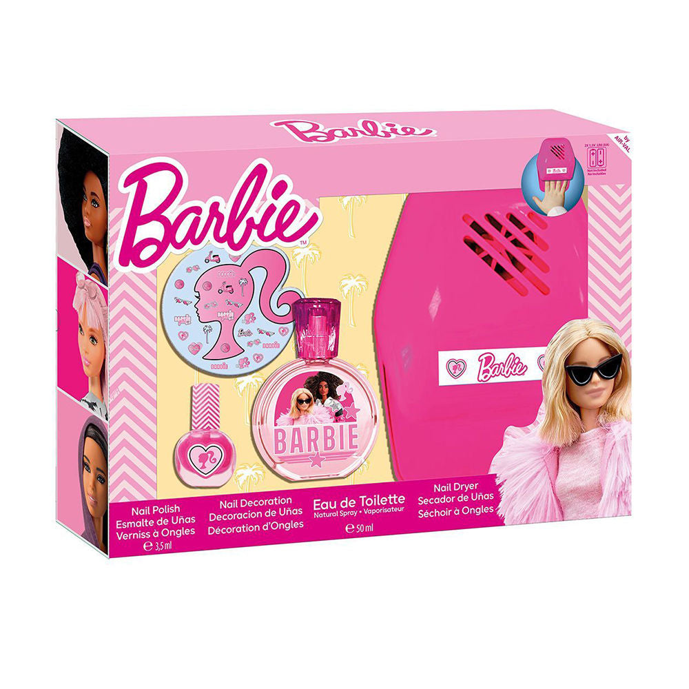 Cartoon Soft pink baby bath and manicure set with nail polish, nail decorations, nail dryer, eau de toilette