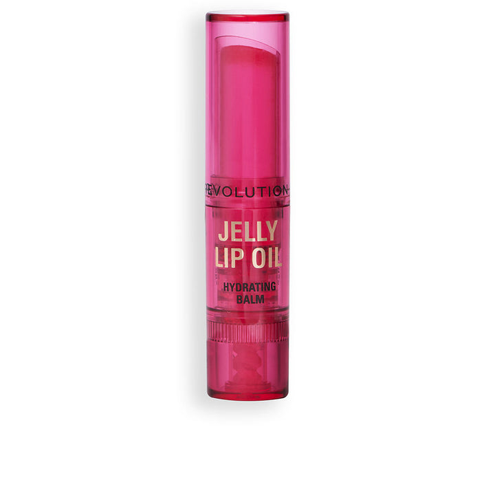 Sheer watermelon-pink lip oil balm in compact 2.4 g tube, glossy finish