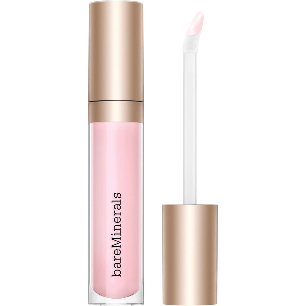 4 ml sheer glossy lip balm in clear tube, hydrating fruit‑oil formula