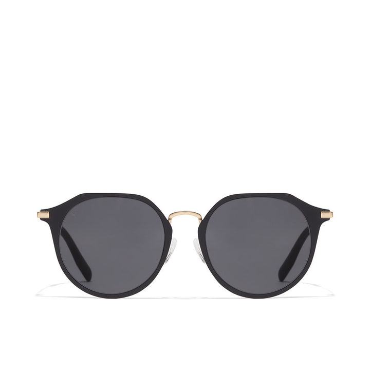 Black metal round sunglasses with slim frame, 53mm lenses