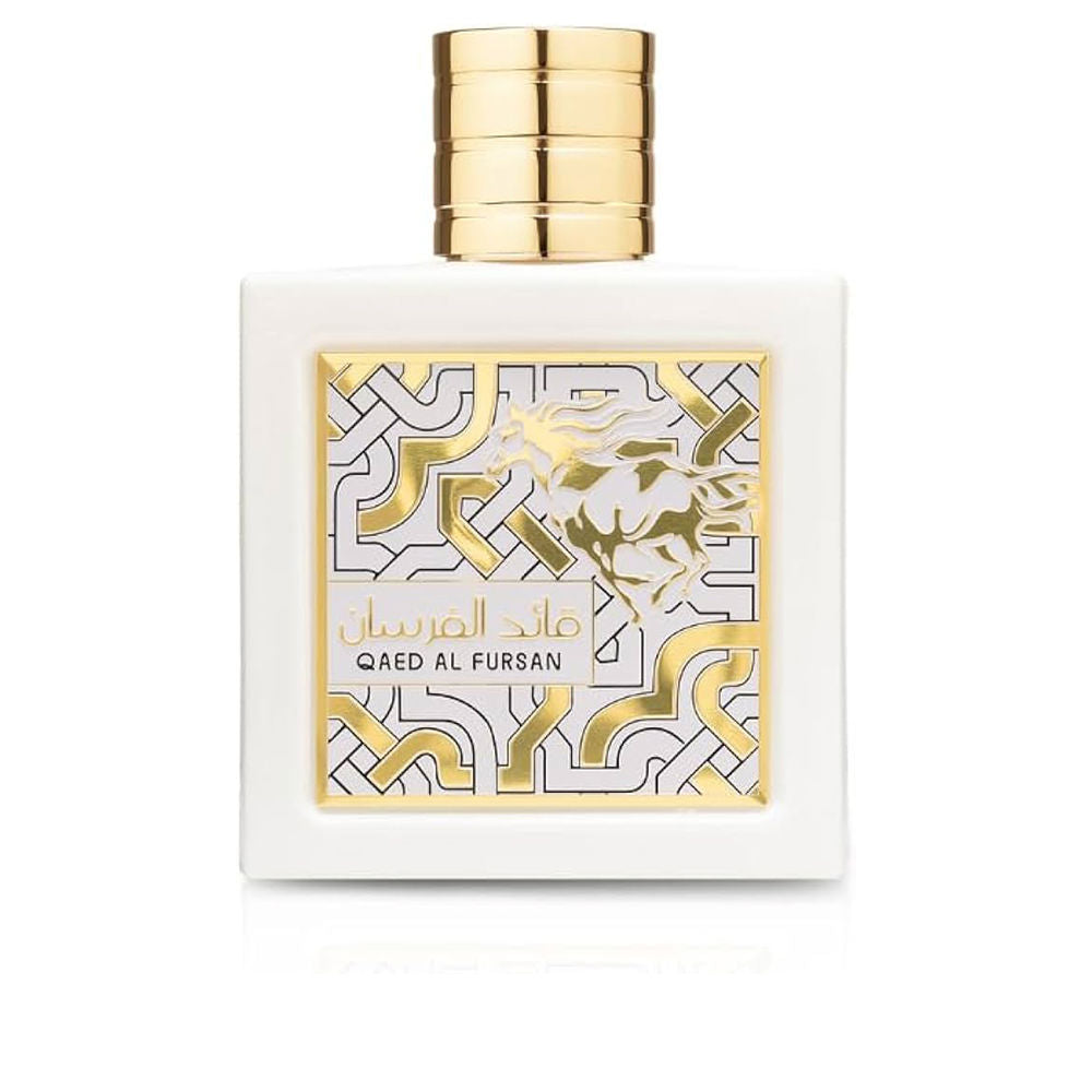 Bottle of Lattafa woody eau de parfum with warm, earthy fragrance character